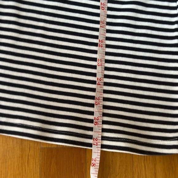 Bella Bliss Girls Size 10 Nautical Navy & White Striped Dress Ruffle Neck Slvles - Picture 5 of 7